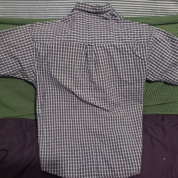 Men's Columbia Short Sleeve Button Down Multi Color Colared Shirt - Picture 3 of 6